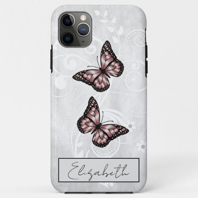 Brillante rosa Schmetterlinge Case-Mate iPhone Hülle (Rückseite)