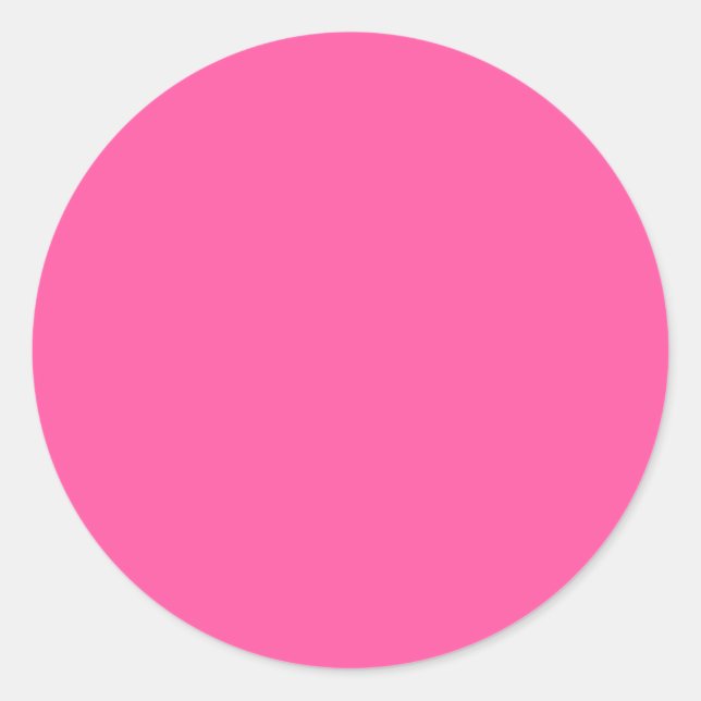 Brillante Rose (Vollfarbe) Runder Aufkleber (Vorderseite)