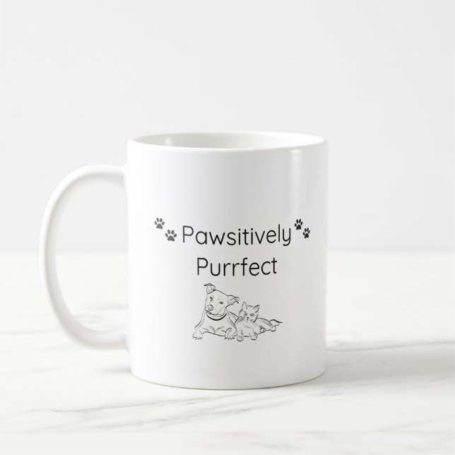 Brillante Tasse für Hunde- und Katzenliebhaber (Links)