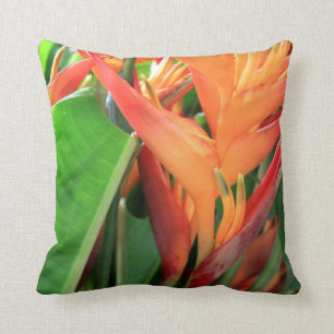 Brillante Tropical Heliconia Florals Kissen