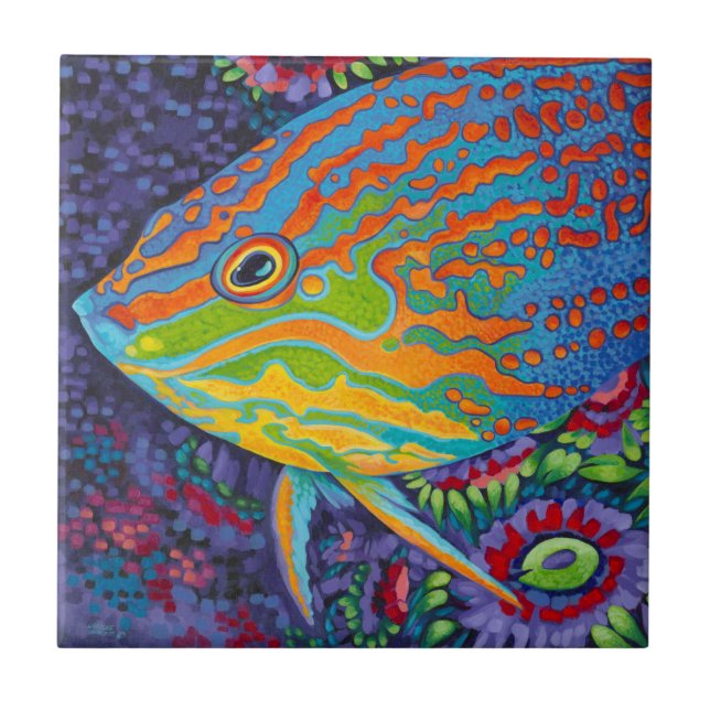 Brillante tropische Fische I Fliese (Vorderseite)