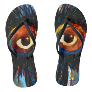 Brillante und kluge Eule Flip Flops
