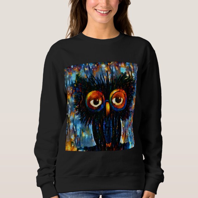Brillante und kluge Eule Sweatshirt (Vorderseite)