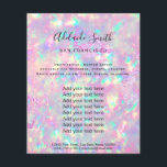 brillanter Opal Foto Design Flyer<br><div class="desc">Schönheitssalon berufliche Make-up-Künstler Flyer</div>