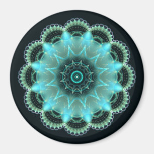 Brillanter Stern Fraktal Mandala Magnet