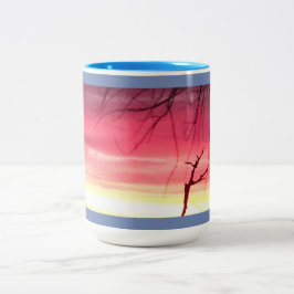 Brillanter Winter Sunrise Zweifarbige Tasse