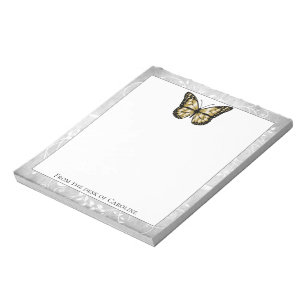 Brillantes Gold Butterfly Notepad Notizblock