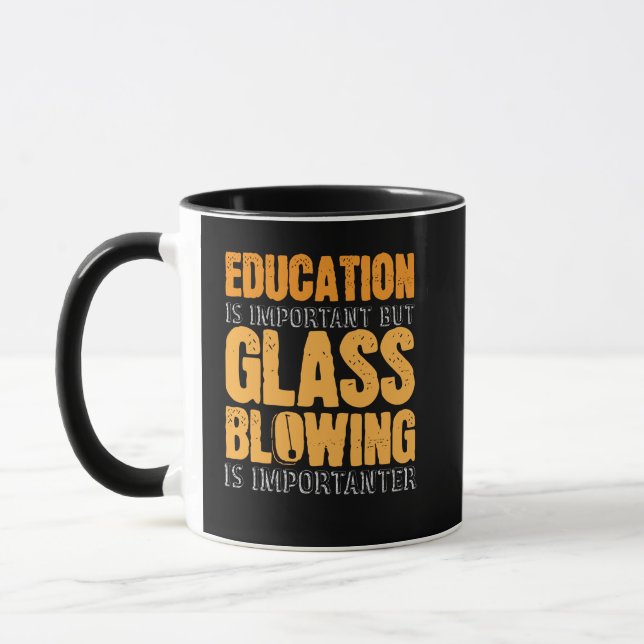 Brillblowing Sprichwort Joke Glassblower Glassmake Tasse (Links)