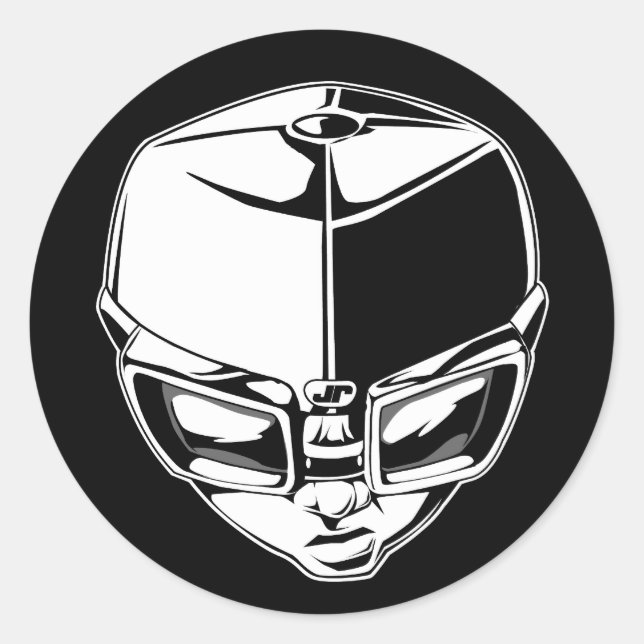 Brille-Aufkleber Runder Aufkleber (Vorderseite)