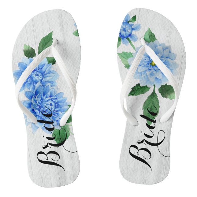 Brille Dahlia Blume Personalisiert Flip Flops (Fußbett)