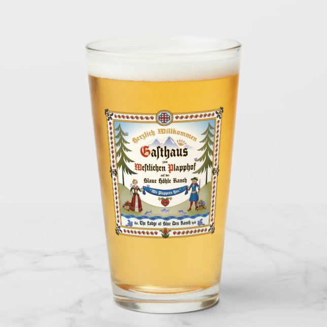 Brille ~ Lodge Signage Glas (Vorne (Gefüllt))