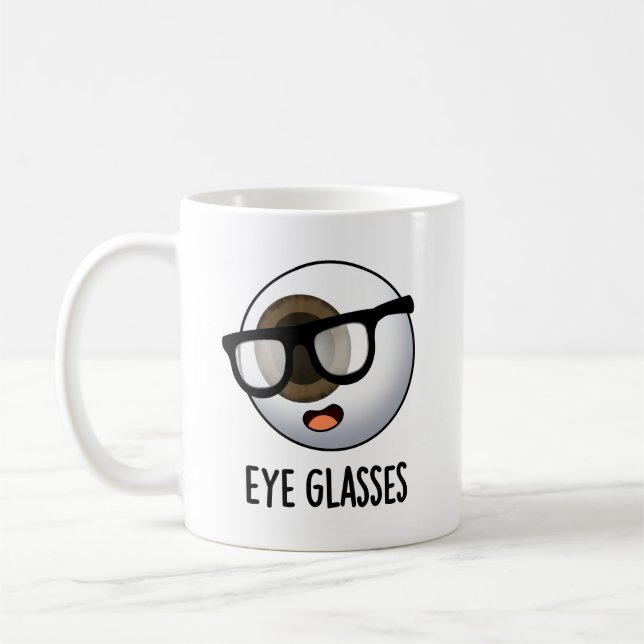 Brille Lustige Augen Puns  Kaffeetasse (Links)