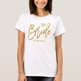Brille mit Diamant-Junggeselinnen-Abschied T-Shirt