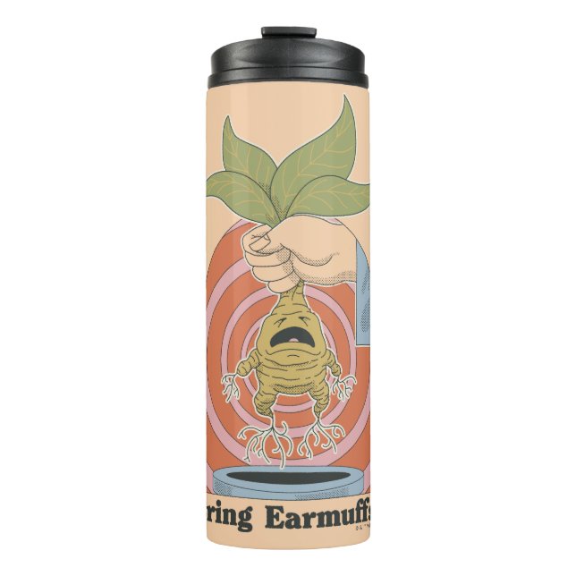 "Brille Mit Ohrenschützern!" Kreischender Mandrake Thermosbecher (Vorderseite)