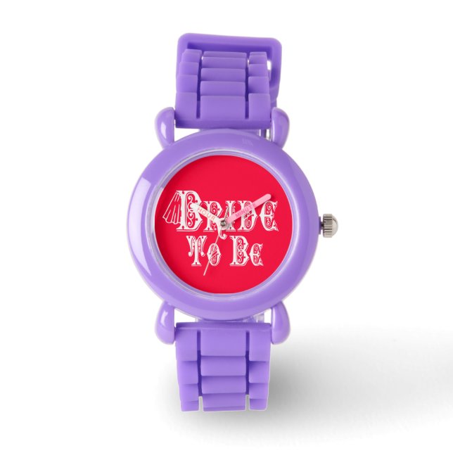 Brille mit Schleier, Extravaganter Weiß Armbanduhr (Vorderseite)