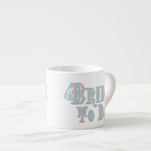 Brille mit Schleier, Rosa und Aquamariner Art Espressotasse