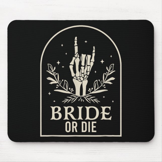 Brille oder Die Skeleton Hand Gothic Chelorette Pa Mousepad (Vorne)