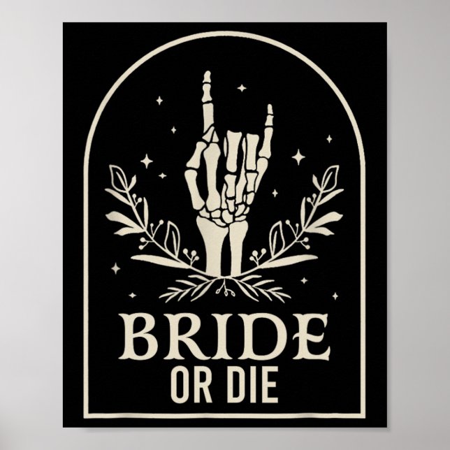 Brille oder Die Skeleton Hand Gothic Chelorette Pa Poster (Vorne)