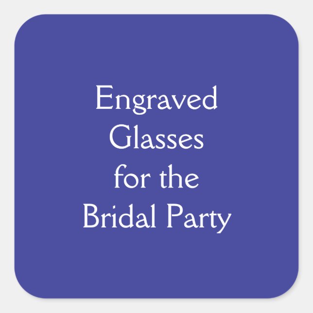 Brille Quadratischer Aufkleber (Vorderseite)