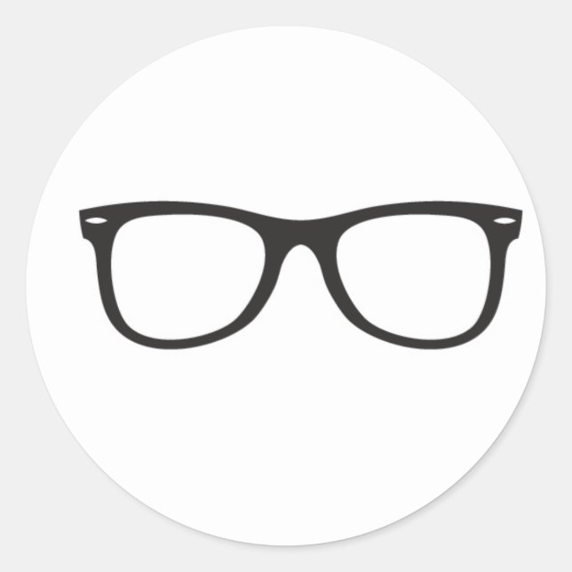 BRILLE RUNDER AUFKLEBER (Vorderseite)