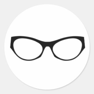 Brille Runder Aufkleber