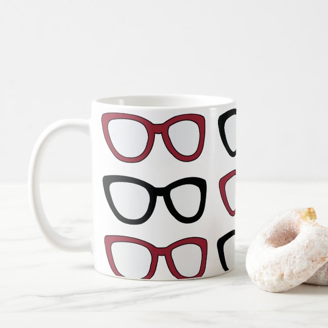Brillen Augengläser Brillengläser Gläser Kaffeetasse (Mit Donut)
