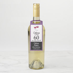 Brillen aus Rotwein   60. Geburtstagsparty Flaschenanhänger