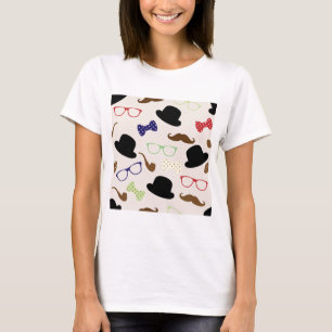 Brillen, Hats und Mustache T-Shirt