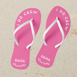 Brillen Personalisiert rosa und weiß Flip Flops