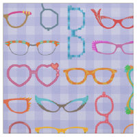 Brillen-Retro moderner Hipster-Veilchen-Gingham