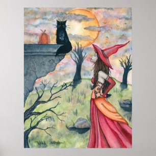 Brillen und das Hexenposter drucken Poster