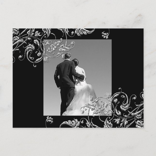 Brillen und Groom sparen die Daten Postkarten (Vorderseite)