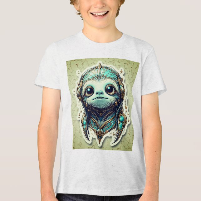 Brillen und Grüntöne Tri-Blend Shirt (Vorderseite)