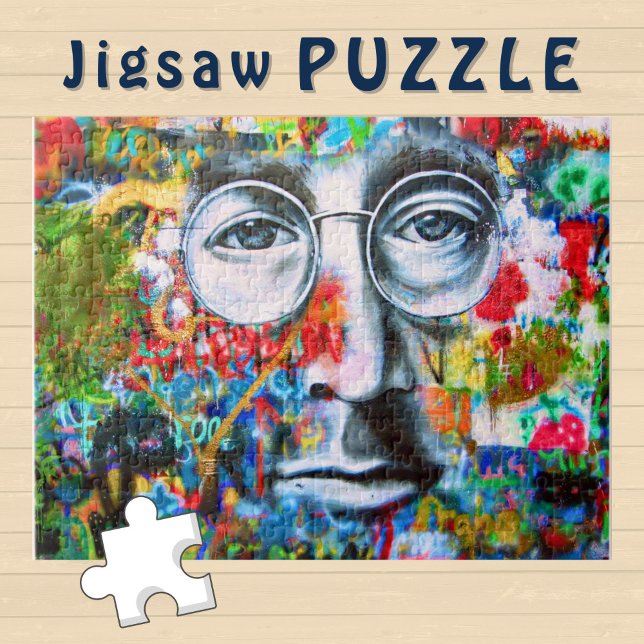 Brillengesicht auf einer Graffiti-Mauer - Puzzle (Von Creator hochgeladen)