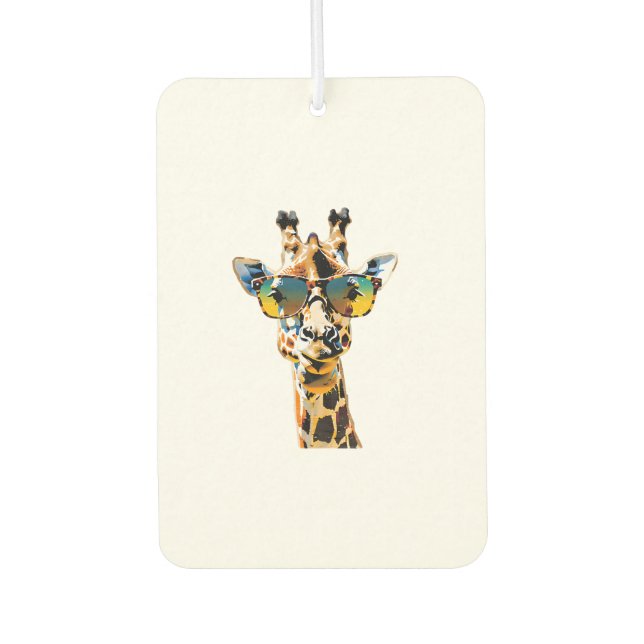 Brillengiraffe mit Sonnenbrille Autolufterfrischer (Vorderseite)