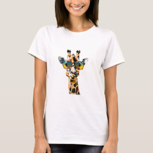 Brillengiraffe mit Sonnenbrille T-Shirt