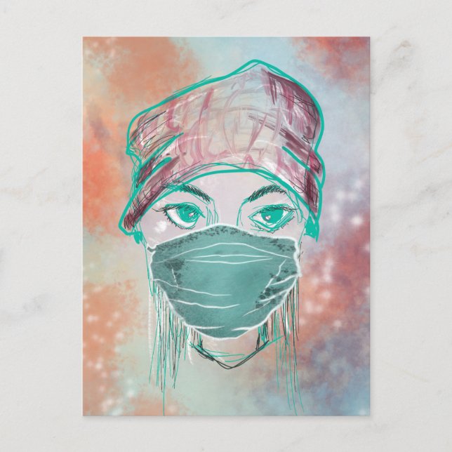 Brillenglanzszene Postkarte (Vorderseite)