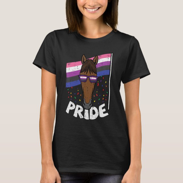 Brillengläser-Flagge Stolz Niedlich Lgbtq T-Shirt (Vorderseite)