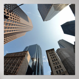 Brillenlinse aus Gebäude, Boston, USA Poster