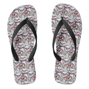 Brillenmuster Flip Flops