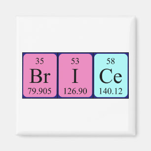 Brillenperiodischer Tabellenname-Magnet Magnet