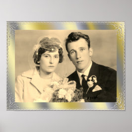 Brillenrahmen aus Gold - Foto Poster