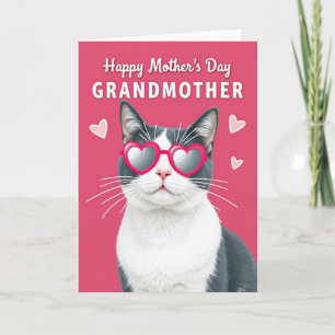 Brillentragende Katze Muttertagskarte Karte