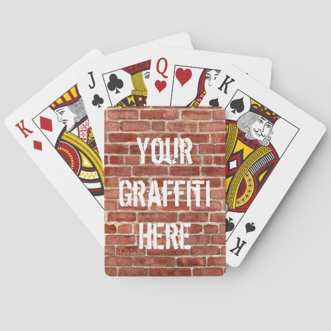 Brillenwand Personalisiert Graffiti Playing Cards Spielkarten (Rückseite)