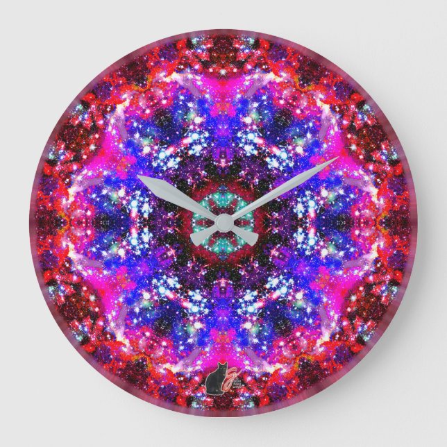 Brilliance Stellar Kaleid Große Wanduhr (Vorderseite)