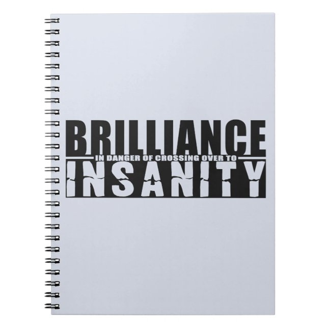 BRILLIANCE VS INSANITY Custom Notebook Notizblock (Vorderseite)