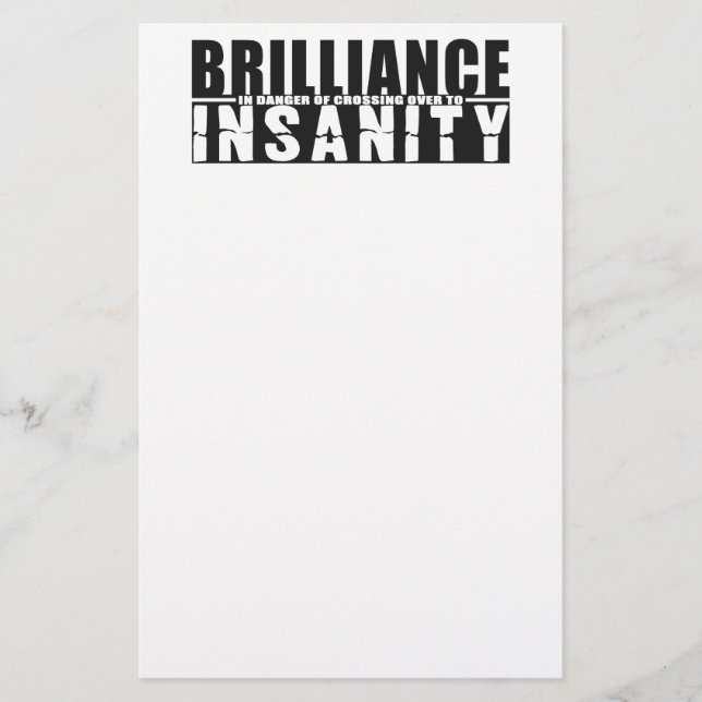BRILLIANCE VS UNSANITY custom stationary Briefpapier (Vorderseite)