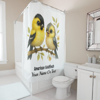 Brilliant American Goldfinch Duschvorhang