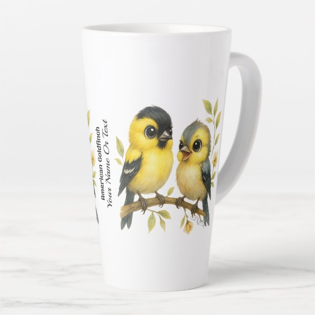 Brilliant American Goldfinch Milchtasse (Rechte Ecke)