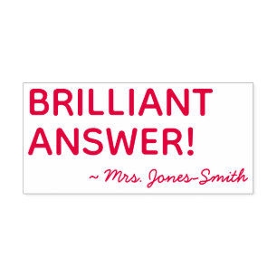 "BRILLIANT ANTWORT!" + Name des benutzerdefinierte Permastempel